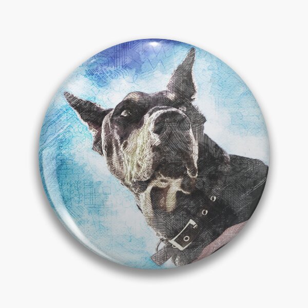 Item preview, Drogo the Philosopher Under the Clouds - Doberman Lover Doodle I designed and sold by © Maya Lavda || wocado.