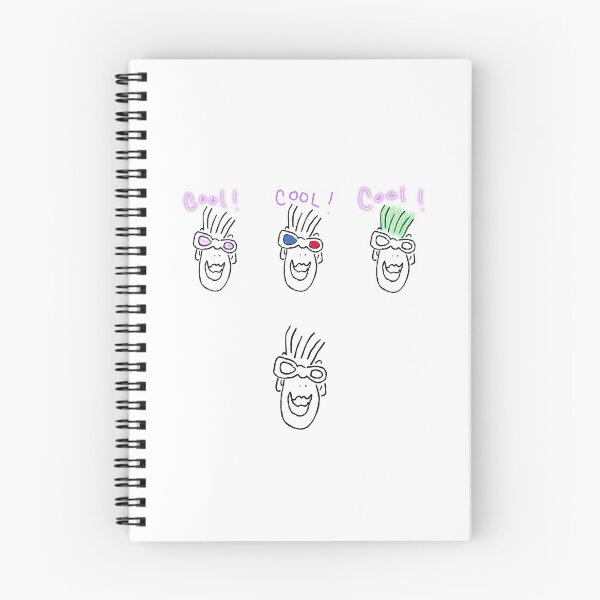 Item preview, Spiral Notebook Cool Cool Cool Cartoon Character Digital Hand Drawn designed and sold by H3designs.