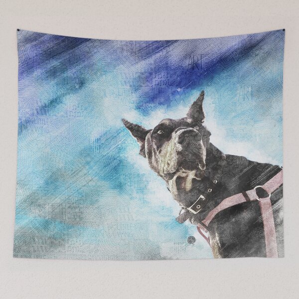 Item preview, Drogo the Philosopher Under the Clouds - Doberman Lover Doodle I designed and sold by © Maya Lavda || wocado.