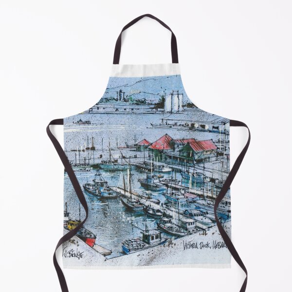 Item preview, Artist sketch of Victoria Docks, Hobart, Tasmania designed and sold by Al Benge - NZ & Australian Art.