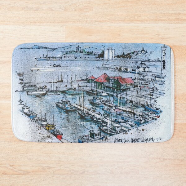 Item preview, Artist sketch of Victoria Docks, Hobart, Tasmania designed and sold by Al Benge.