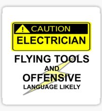 CAUTION - ELECTRICIAN Sticker