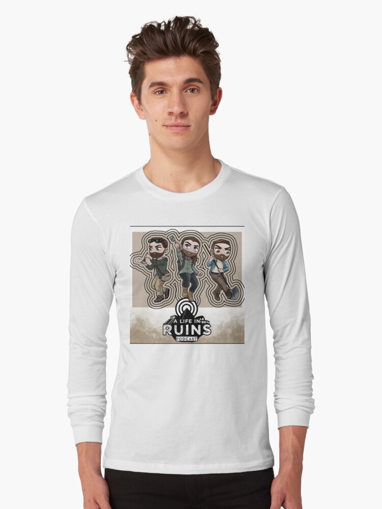 Thumbnail 1 of 5, Long Sleeve T-Shirt, A Life in Ruins Guys (Brown Gradient) designed and sold by Alifeinruins.