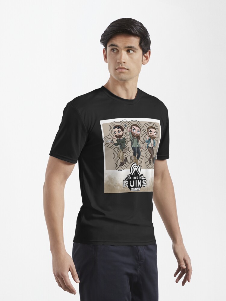 Thumbnail 3 of 7, Active T-Shirt, A Life in Ruins Guys (Brown Gradient) designed and sold by Alifeinruins.