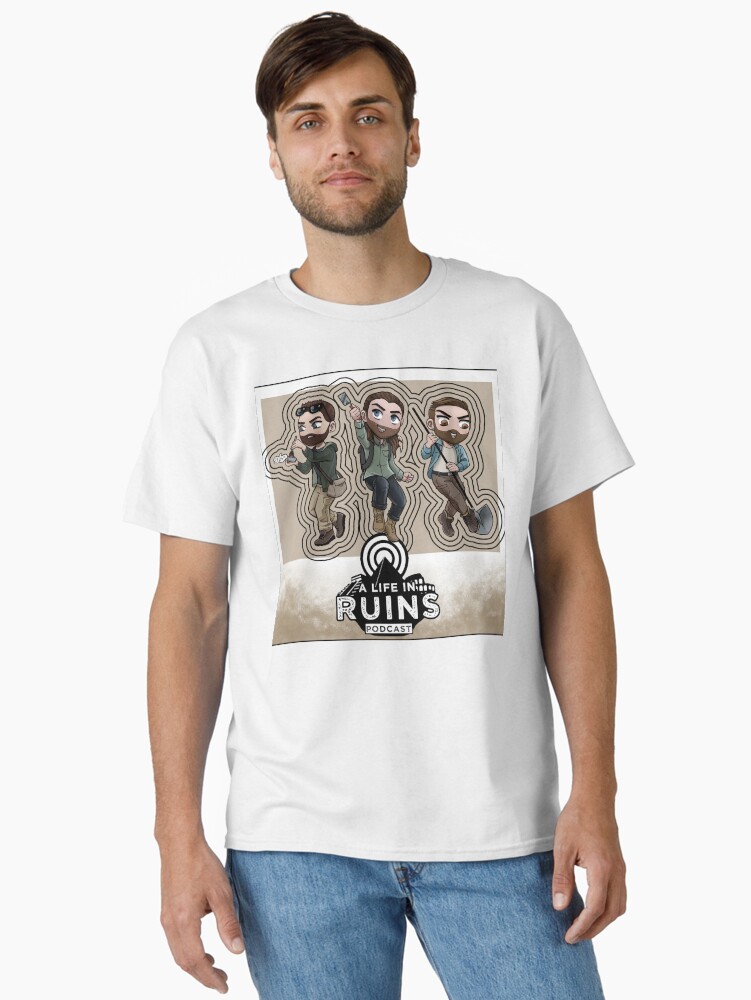 Thumbnail 1 of 7, Classic T-Shirt, A Life in Ruins Guys (Brown Gradient) designed and sold by Alifeinruins.