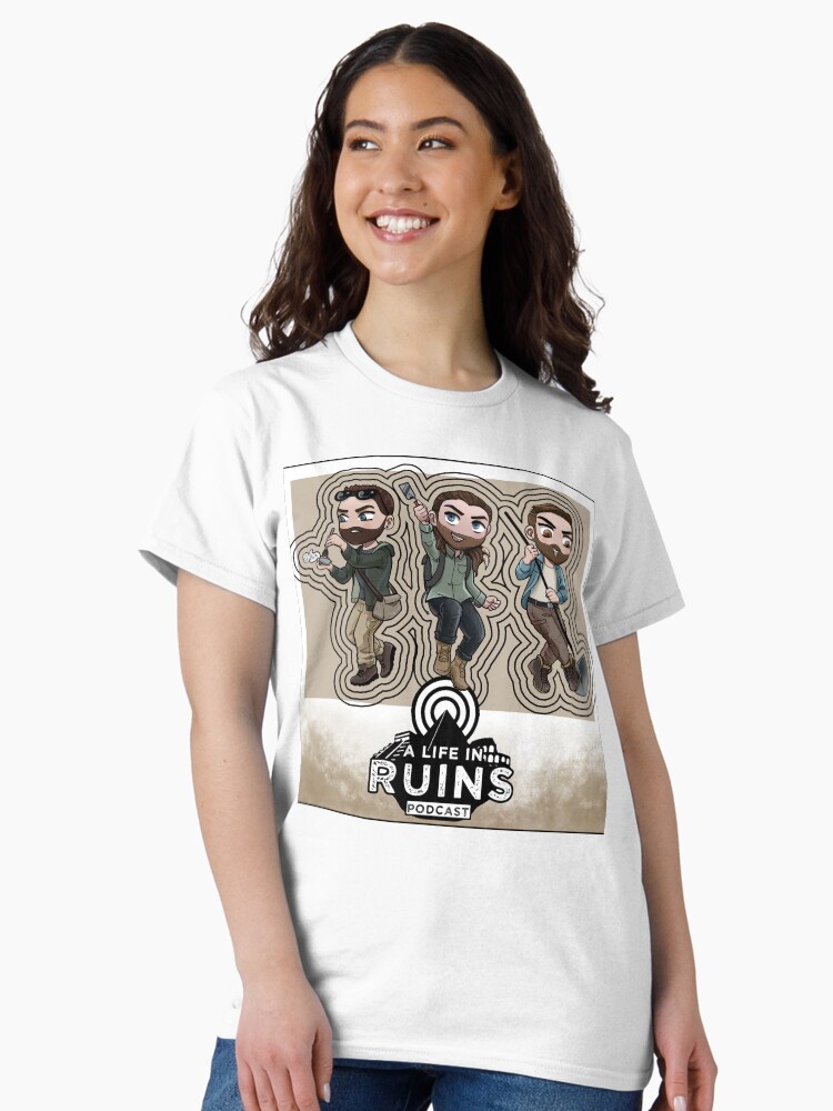 Thumbnail 2 of 7, Classic T-Shirt, A Life in Ruins Guys (Brown Gradient) designed and sold by Alifeinruins.