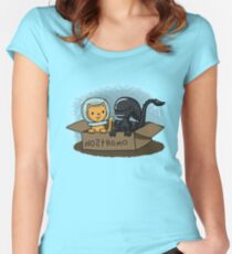 Kitten and Alien Women's Fitted Scoop T-Shirt