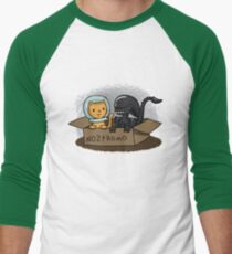 Kitten and Alien Men's Baseball ¾ T-Shirt
