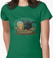 Kitten and Alien Women's Fitted T-Shirt