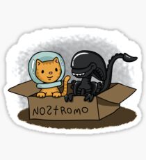 Kitten and Alien Sticker