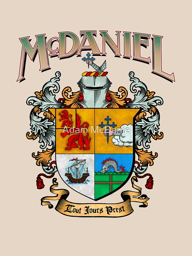 "McDaniel family crest / heraldic shield / coat of arms" Tshirt by