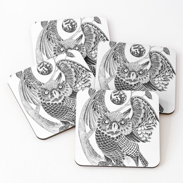 Item preview, Owl Negative (only visible on light colored background) designed and sold by QuixoteRidge.