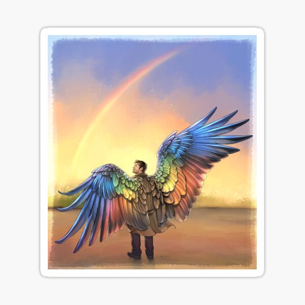 Rainbow Angel Sticker