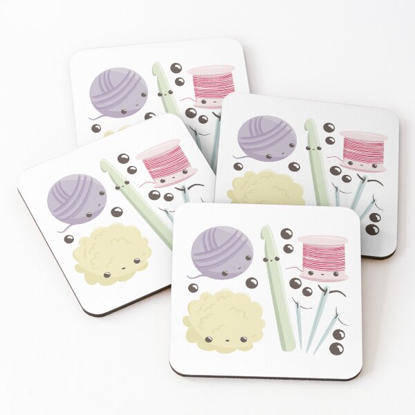 Item preview, Pastel colour Crochet cute - kawaii craft supplies designed and sold by Mohu Store.