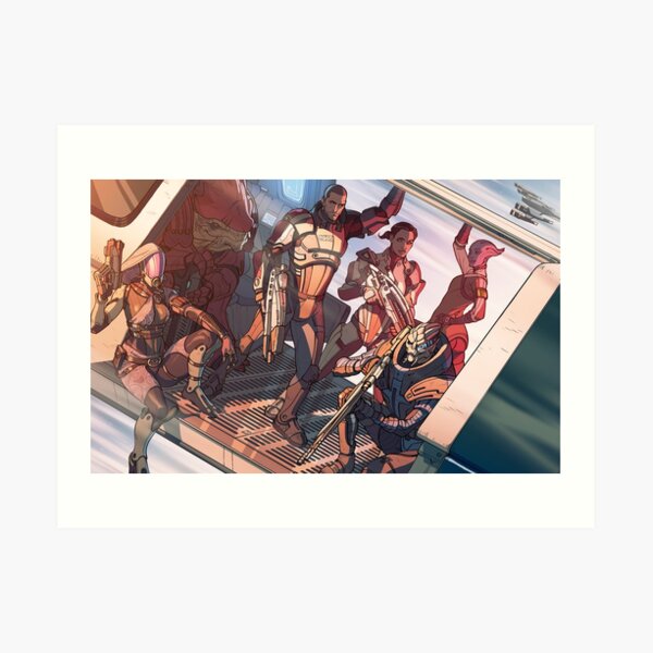 Mass Effect crew on a mission Art Print