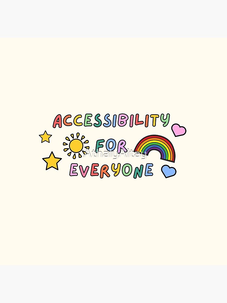 Thumbnail 3 of 3, Pin, Accessibility for Everyone Slogan designed and sold by AthalyAltay.