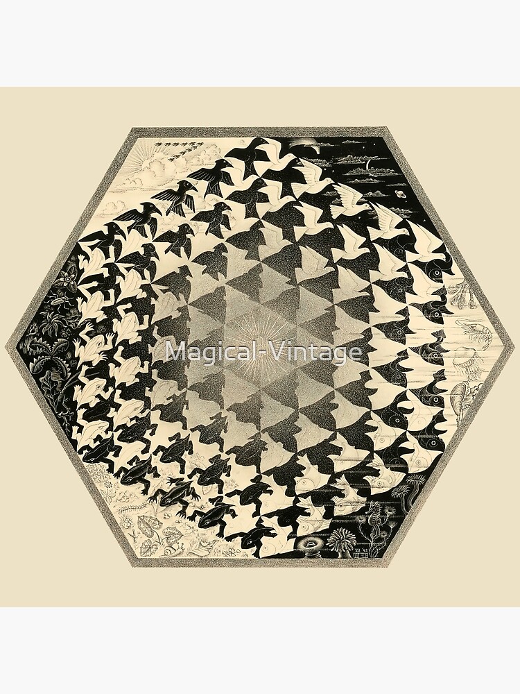 Disover M.C. Escher - Verbum, 1942 Premium Matte Vertical Poster