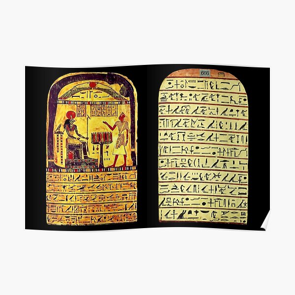 Stele of Ankhefenkhonsu/Stele of revealing (Front and Back.) Poster