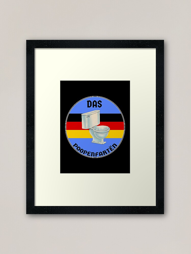 "Das poopenfarten german toilet humour fart meme" Framed Art Print by