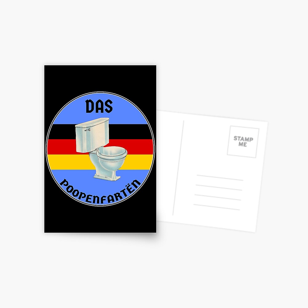 "Das poopenfarten german toilet humour fart meme" Postcard for Sale by