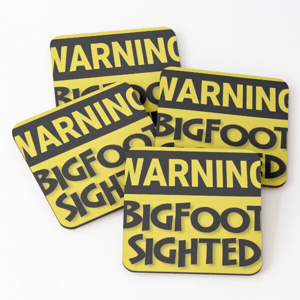 Item preview, Warning Bigfoot Sighted Yellow and Black designed and sold by SEEphotos7171.
