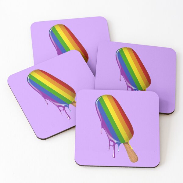 Item preview, LGBT Shirt Support, Ice Cream Rainbow Flag Gay Lesbian Pride designed and sold by HappyLime.