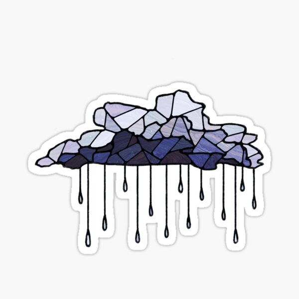 Item preview, stained glass rain cloud designed and sold by solarnights.