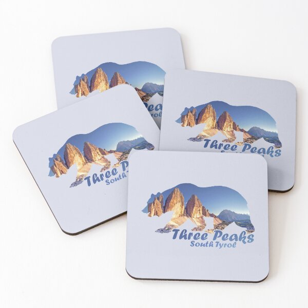 Item preview, Three Peaks South Tyrol Dolomites Italian Alps in a Bear Silhouette designed and sold by grinta2021.