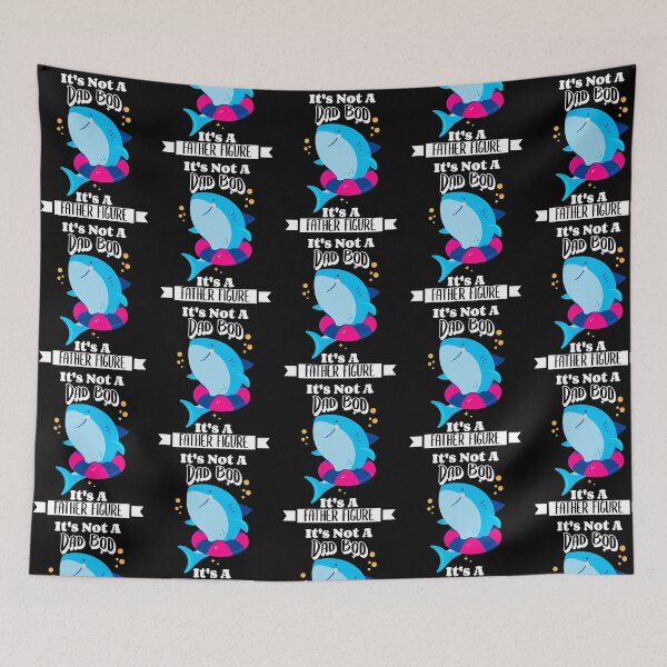 Item preview, It's Not A Dad Bod It's A Father Figure Shark Dad Joke Father's Day designed and sold by LadySaltwater.