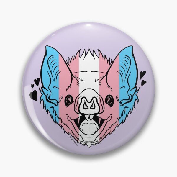 Item preview, Transgender Pride Flag Vampire Bat  designed and sold by luxecoffin.