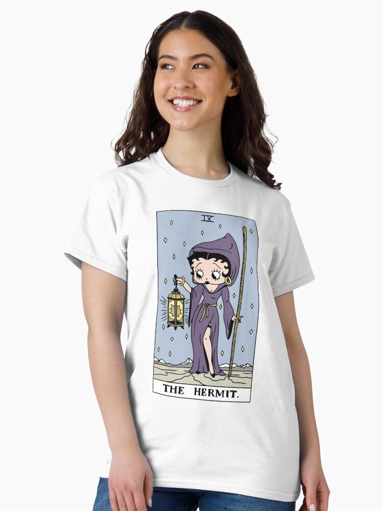 Thumbnail 2 of 7, Classic T-Shirt, Betty Boop Tarots: The Hermit designed and sold by Lucy-Faery.