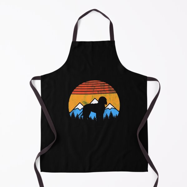 Item preview, Retro Distressed Vintage Sunset Mountains and Forest Goldendoodle Gift designed and sold by Guarddogdrive.