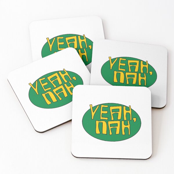 Item preview,  Yeah Nah australian green yellow phrase bogan design designed and sold by Captain-Jackson.