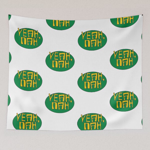 Item preview,  Yeah Nah australian green yellow phrase bogan design designed and sold by Captain-Jackson.