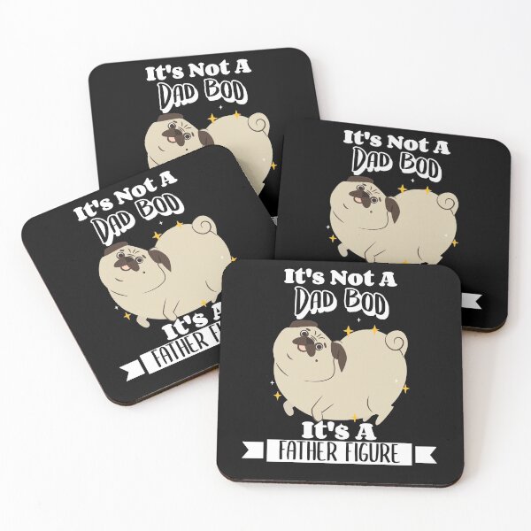 Item preview, It's Not A Dad Bod It's A Father Figure Dog Pug Dad Joke Father's Day designed and sold by LadySaltwater.