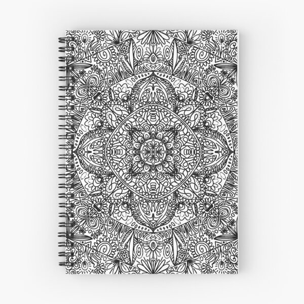 Artikelvorschau, Schwarz-Weiß-Mandala-Muster entworfen und verkauft von Giulia Palazzo.
