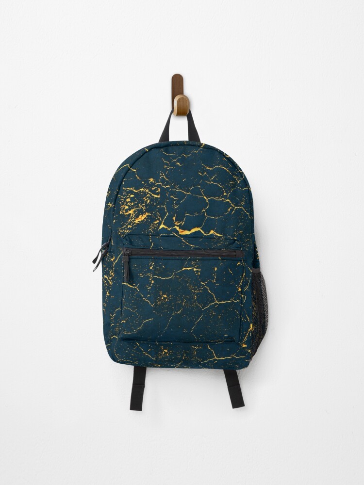 Blue and hotsell gold backpack