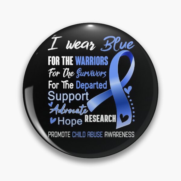 Item preview, I Wear Blue For The Warriors Promote Child Abuse Awareness designed and sold by hvoid41.