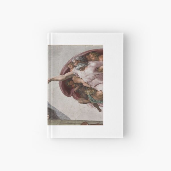 creation of adam by michelangelo Hardcover Journal