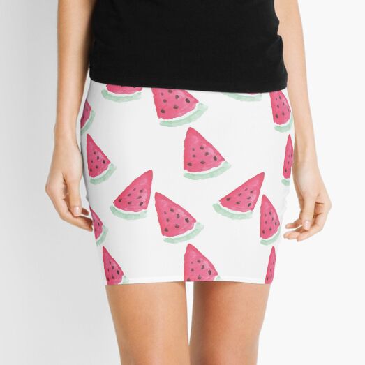 watermelon watercolor Mini Skirt