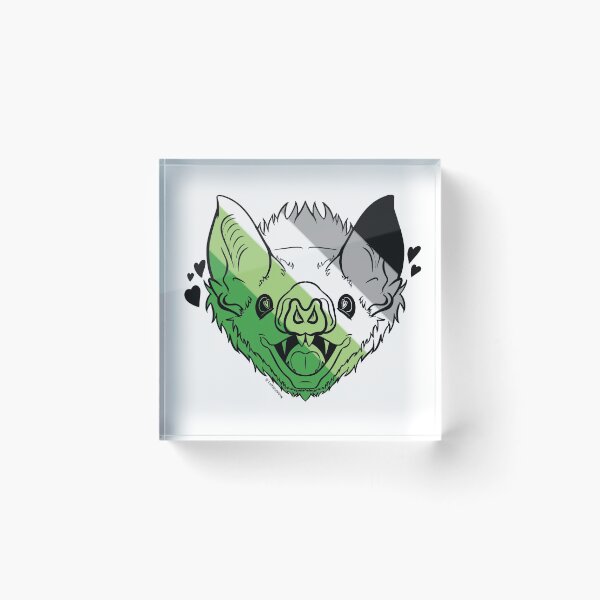 Item preview, Aromantic Pride Flag Vampire Bat  designed and sold by luxecoffin.