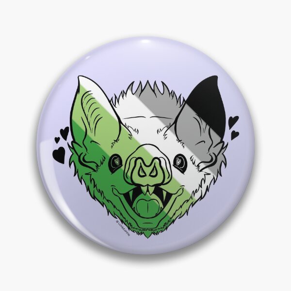 Item preview, Aromantic Pride Flag Vampire Bat  designed and sold by luxecoffin.