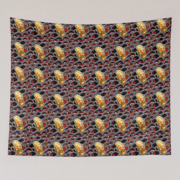 Item preview, Cabeza de insecto abeja en peine de polen designed and sold by slowboy.