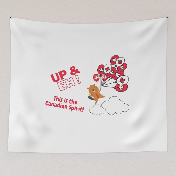 Item preview, Canadian Up and Eh - Canadian Spirit - beaver and balloons  designed and sold by missionbear.