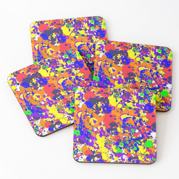 Item preview, Rainbow Splatters Seamless Pattern designed and sold by LaRoach Digital Arts.