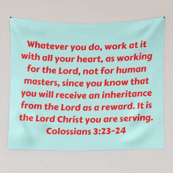 Item preview, Bible Verse Colossians 3:23-24 designed and sold by Prayingwarrior.