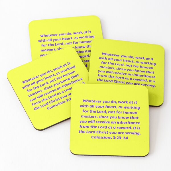Item preview, Bible Verse Colossians 3:23-24 designed and sold by Prayingwarrior.