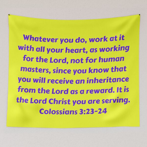 Item preview, Bible Verse Colossians 3:23-24 designed and sold by Prayingwarrior.