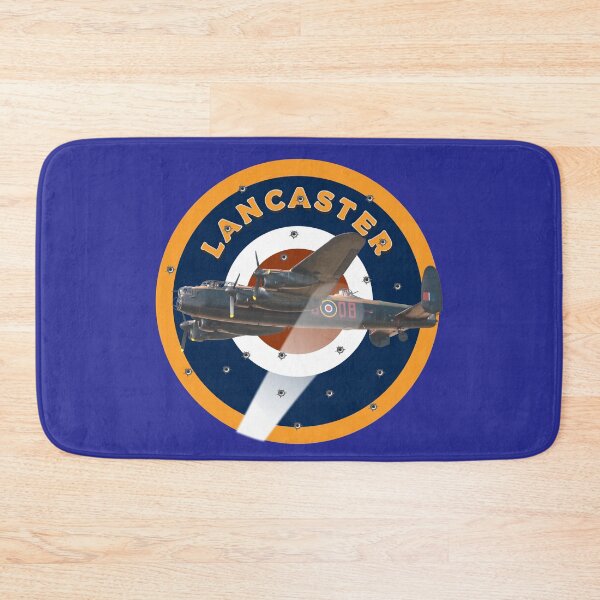 Item preview, Lancaster Bomber in a searchlight beam being strafed by anti aircraft Fire in RAF roundel  designed and sold by ajtechdesigns.