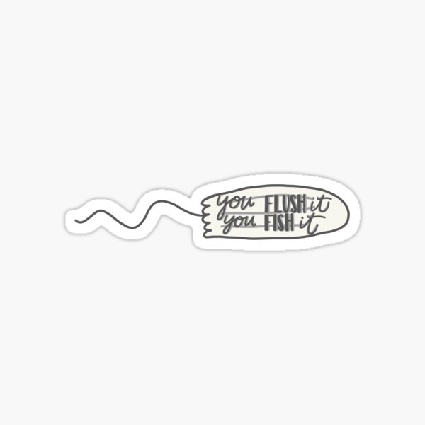 Item preview, Don’t flush your tampon reminder white  designed and sold by clairejones63.